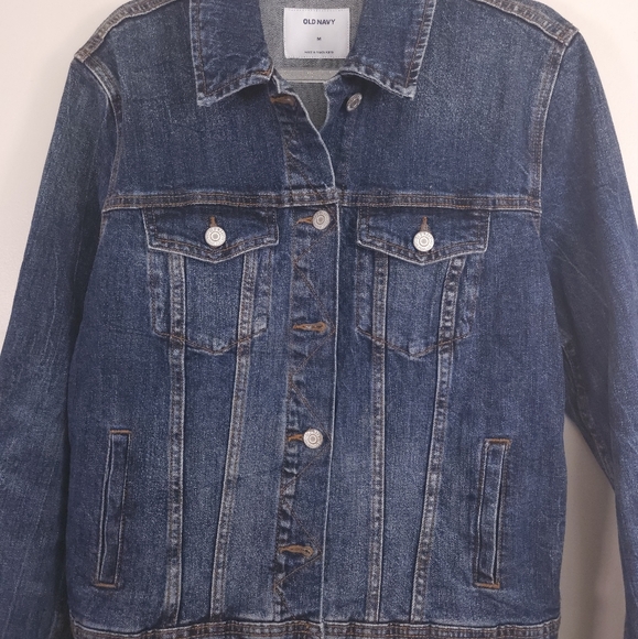Old Navy Denim Jean Jacket Medium/Dark Wash Size Medium - Picture 2 of 7